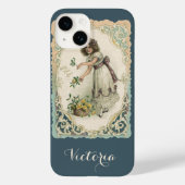 Valentijnsdag, Victoriaans Meisje met Rozen Case-Mate iPhone Case (Achterkant)