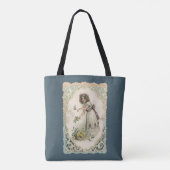 Valentijnsdag, Victoriaans Meisje met Rozen Tote Bag (Achterkant)