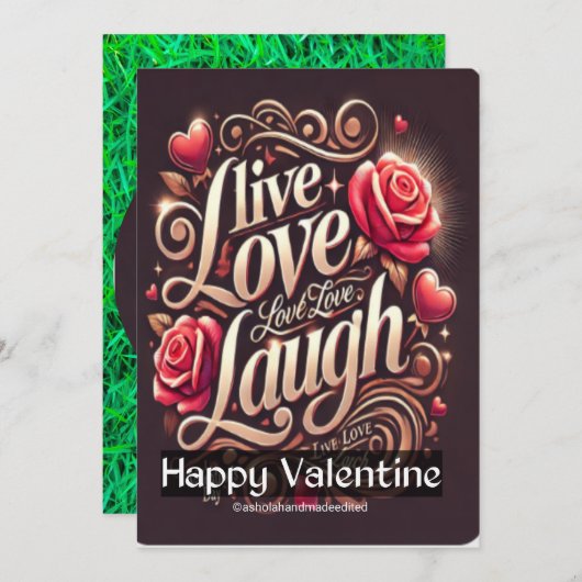 Valentijnsdag viering kaart (Voorkant / Achterkant)