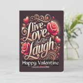 Valentijnsdag viering kaart (Staand voorkant)