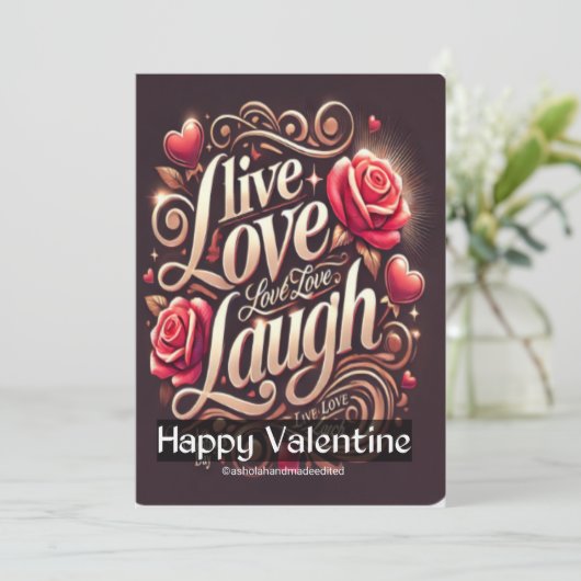 Valentijnsdag viering kaart (Staand voorkant)