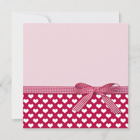 Valentijnsdag viering rode boog kaart (Achterkant)