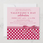 Valentijnsdag viering rode boog kaart (Voorkant)