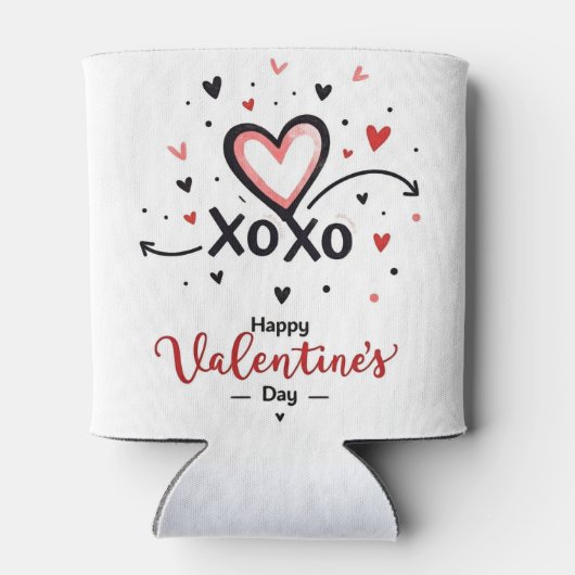 Valentijnsdag viering van de liefde blikjeskoeler (Achterkant)