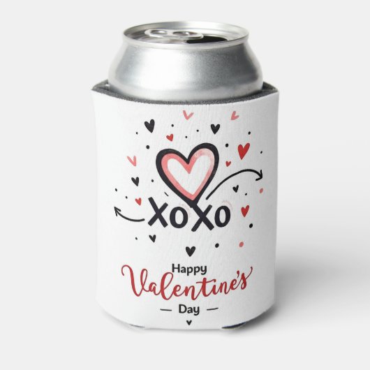 Valentijnsdag viering van de liefde blikjeskoeler (Blikje Achterkant)