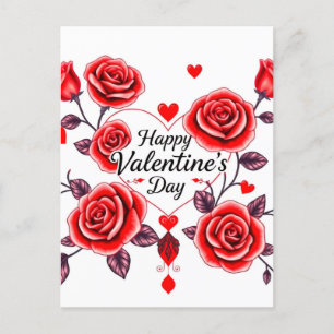 Valentijnsdag viering van de liefde briefkaart