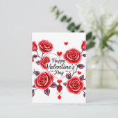 Valentijnsdag viering van de liefde briefkaart (Staand voorkant)