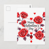 Valentijnsdag viering van de liefde briefkaart (Voorkant / Achterkant)