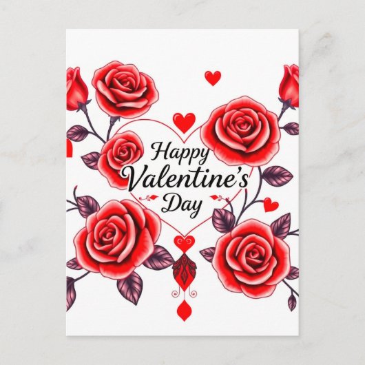 Valentijnsdag viering van de liefde briefkaart (Voorkant)