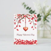 Valentijnsdag viering van de liefde briefkaart (Staand voorkant)