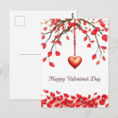 Valentijnsdag viering van de liefde briefkaart (Voorkant / Achterkant)