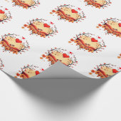 Valentijnsdag viering van de liefde cadeaupapier (Hoek)