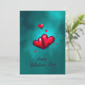 Valentijnsdag viering van de liefde kaart (Staand voorkant)