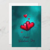 Valentijnsdag viering van de liefde kaart (Voorkant / Achterkant)