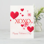 Valentijnsdag viering van de liefde kaart (Staand voorkant)