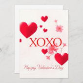 Valentijnsdag viering van de liefde kaart (Voorkant / Achterkant)