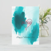 Valentijnsdag viering van de liefde kaart (Staand voorkant)