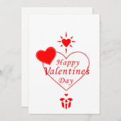 Valentijnsdag viering van de liefde kaart (Voorkant / Achterkant)