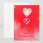 Valentijnsdag viering van de liefde kaart (Voorkant / Achterkant)