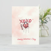 Valentijnsdag viering van de liefde kaart (Staand voorkant)