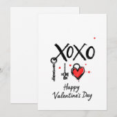 Valentijnsdag viering van de liefde kaart (Voorkant / Achterkant)