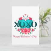 Valentijnsdag viering van de liefde kaart (Staand voorkant)