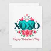 Valentijnsdag viering van de liefde kaart (Voorkant / Achterkant)