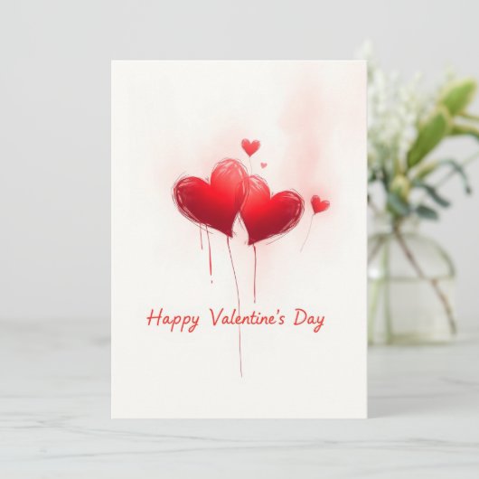 Valentijnsdag viering van de liefde kaart (Staand voorkant)