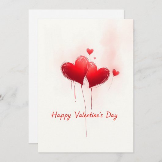 Valentijnsdag viering van de liefde kaart (Voorkant / Achterkant)