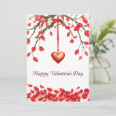 Valentijnsdag viering van de liefde kaart (Staand voorkant)