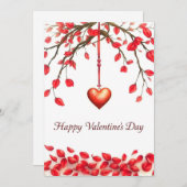 Valentijnsdag viering van de liefde kaart (Voorkant / Achterkant)