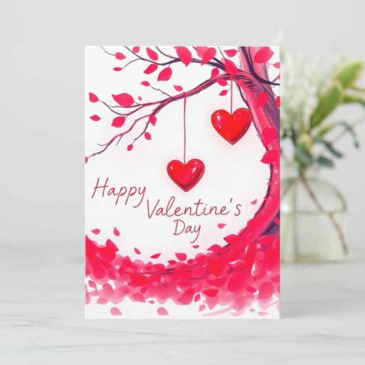 Valentijnsdag viering van de liefde kaart (Staand voorkant)