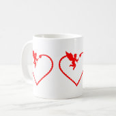 Valentijnsdag viering van de liefde koffiemok (Voorkant links)