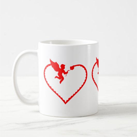 Valentijnsdag viering van de liefde koffiemok (Links)