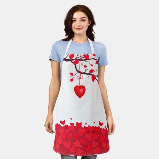 Valentijnsdag viering van de liefde schort (Gedragen)