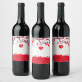 Valentijnsdag viering van de liefde wijn etiket (Flessen)