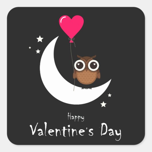 Valentijnsdag Vierkante Sticker (Voorkant)