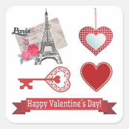Valentijnsdag Vierkante Sticker