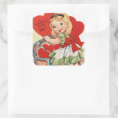  Valentijnsdag Vierkante Sticker (Tas)