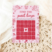 Valentijnsdag Vind de Gast Bingo Bruiloftsspel Kaart