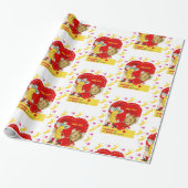 Valentijnsdag Vintage Banaan Cadeaupapier (Uitgerold)