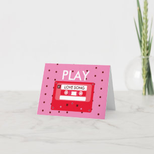 Valentijnsdag Vintage Cassettereb Stijlvol 90s Feestdagen Kaart