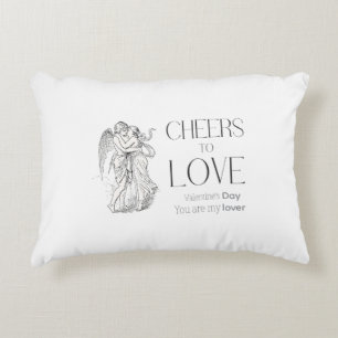 Valentijnsdag – Vintage Cherubs & Liefdesboodschap Accent Kussen