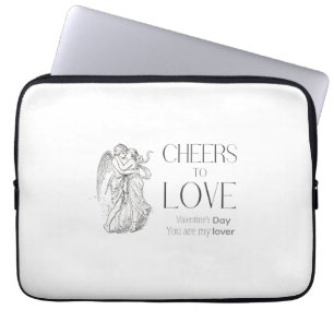 Valentijnsdag – Vintage Cherubs & Liefdesboodschap Laptop Sleeve