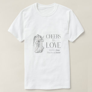 Valentijnsdag – Vintage Cherubs & Liefdesboodschap T-shirt