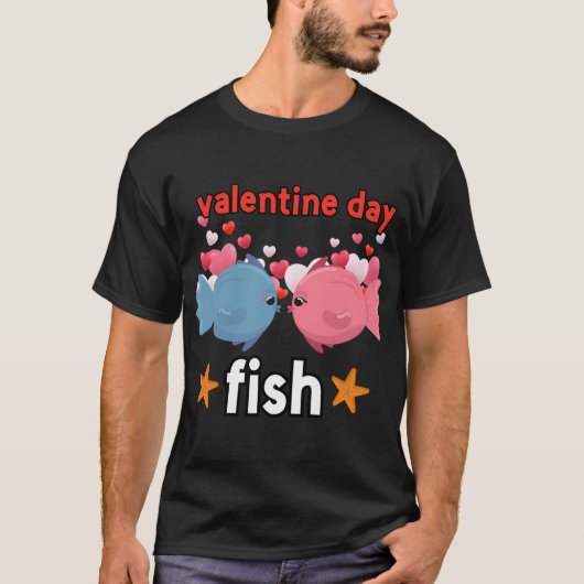 Valentijnsdag vis t-shirt (Voorkant)