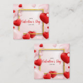 Valentijnsdag visitekaartjes (Voorkant / Achterkant)