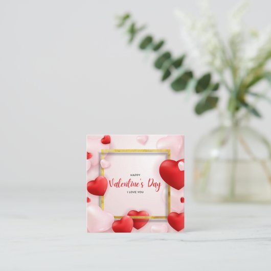 Valentijnsdag visitekaartjes (Staand voorkant)