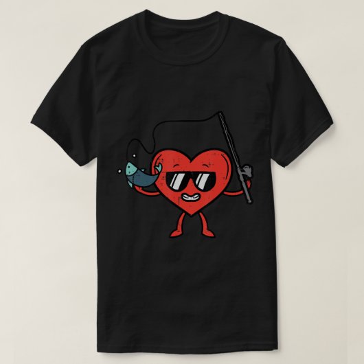 Valentijnsdag Vist Heart Funny Fish Dad Mannen Bo T-shirt (Design voorkant)