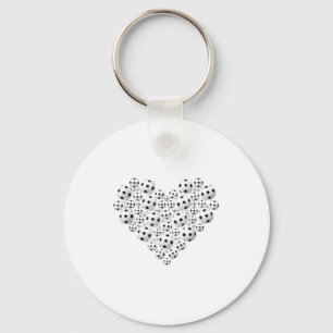 Valentijnsdag Voetbal Hart Drip Srt Liefde Valenti Sleutelhanger